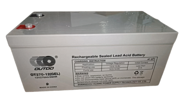 Batterie Solaire GEL OUTDO 270Ah – Longue Durée & Résistante | ECOVOLT ENERGY Maroc – Image 1