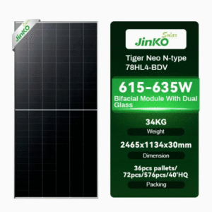 Jinko solar bifacial 635w