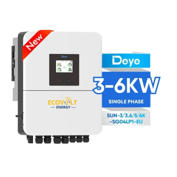 Deye 3kw 5kw 6kw ONDULEUR HYBRIDE PRIX MAROC SUN-3kw-5KW -6kw SG04LP1 EU SM2