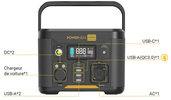 hiker 300w prix Station Énergie Powerness Hiker 300W Générateur Solaire Compact & Puissant | Maroc – Image 1