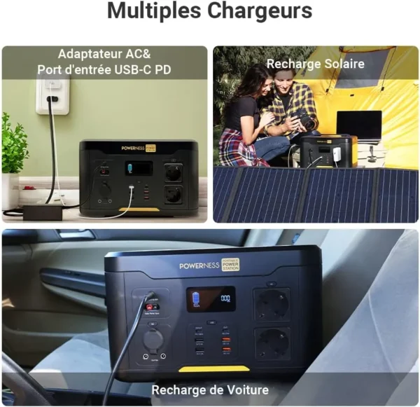 powernes Hiker U500 + SolarX S120 : Station d'énergie solaire portable fiable et performante – Image 3